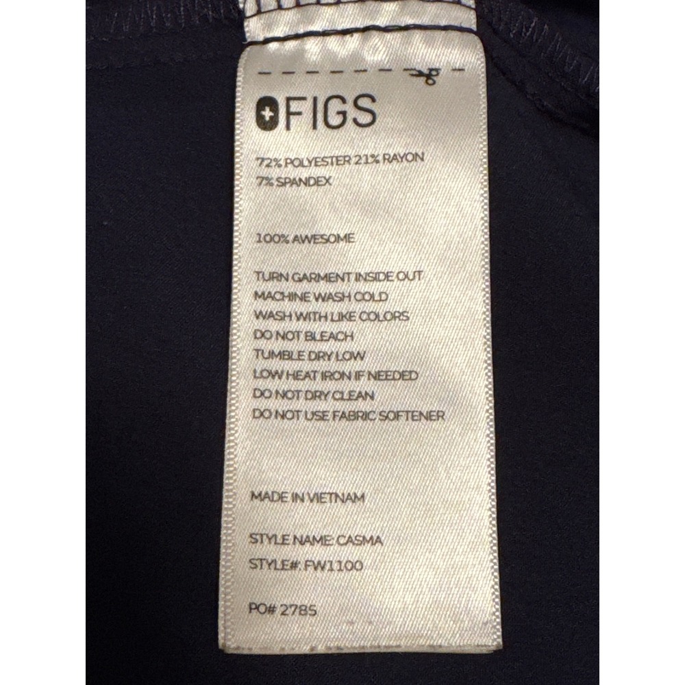 FIGS Womens Technical‎ Collection Casma Scrub Top Navy Blue XS FW1100 - Picture 5 of 5